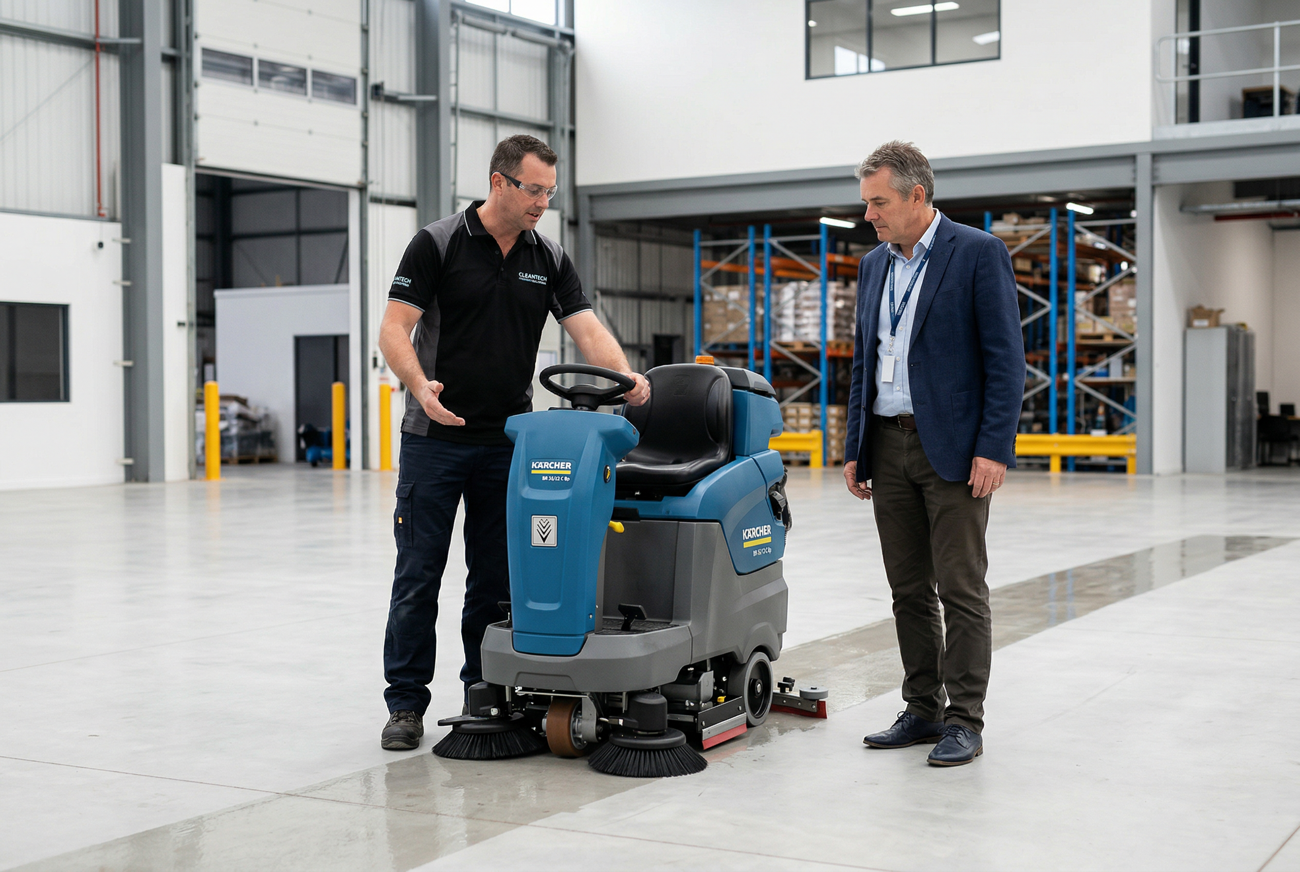 Демонстрация уборочного оборудования на объекте