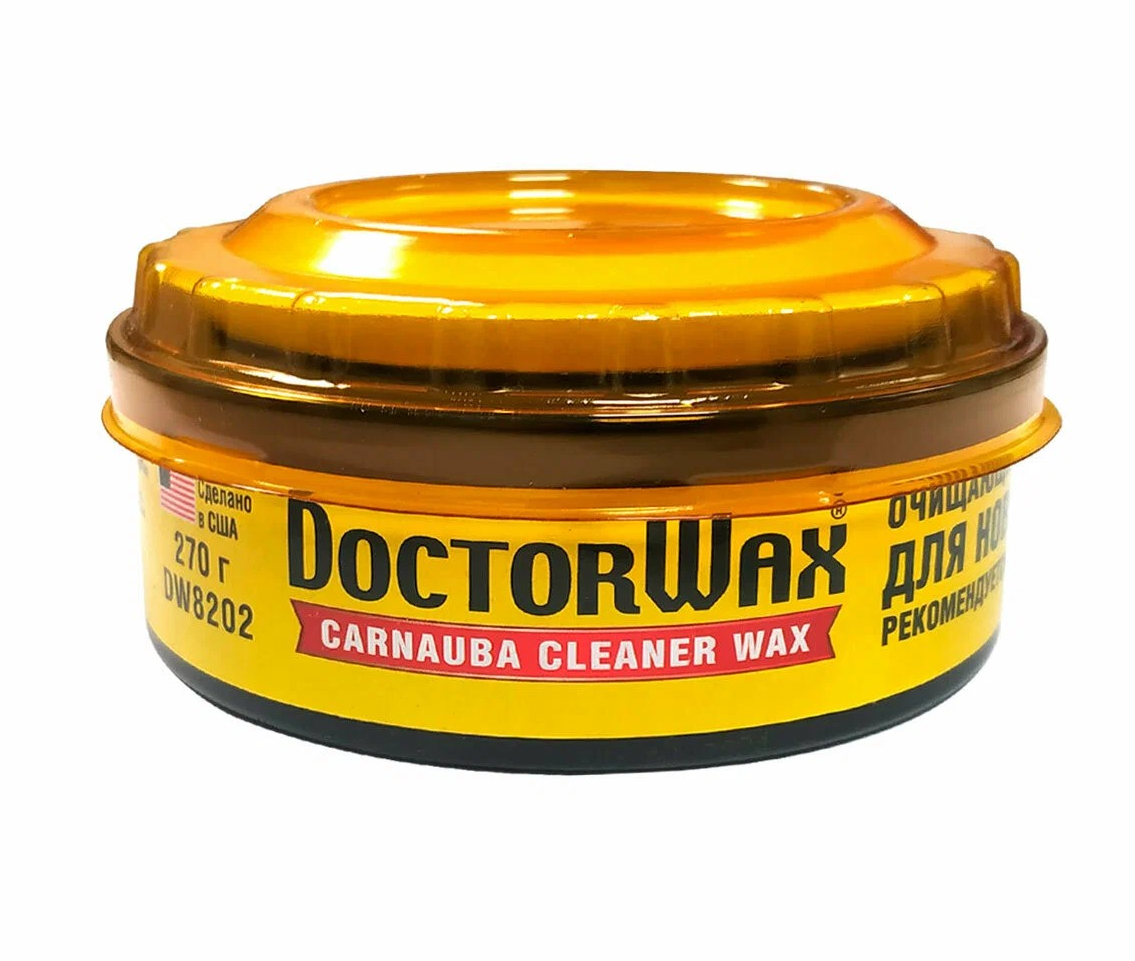 Полироль кузова DOCTOR WAX Карнауба для новых авто+ губка, 270 г