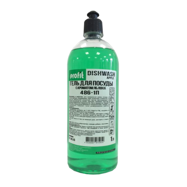 PROFIT DISH WASH Средство для мытья посуды Яблоко, 1л