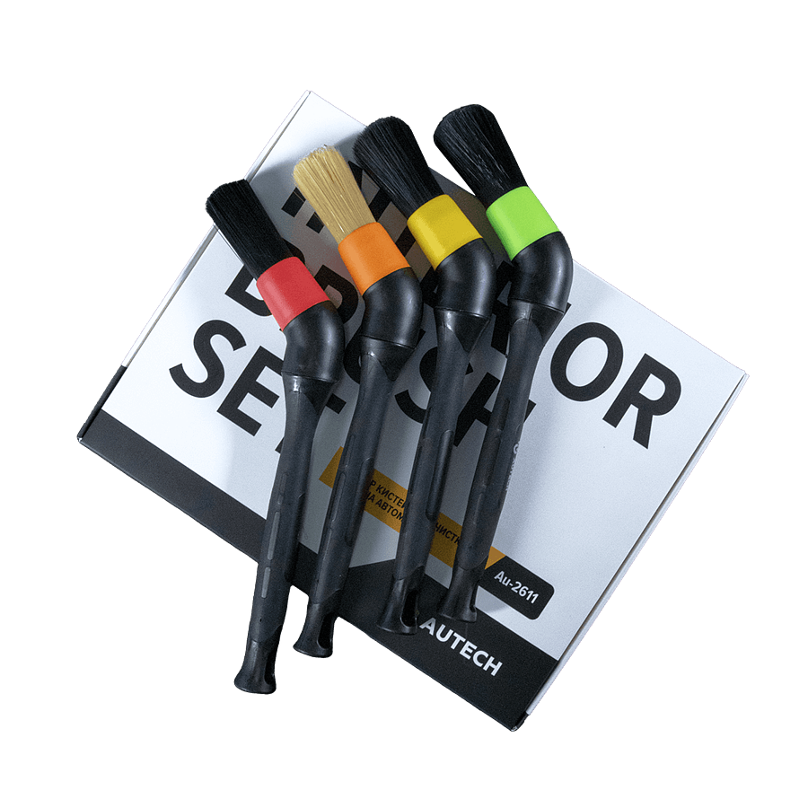 Кисточки для очистки салона авто Interior Brush Set, комплект 4 шт