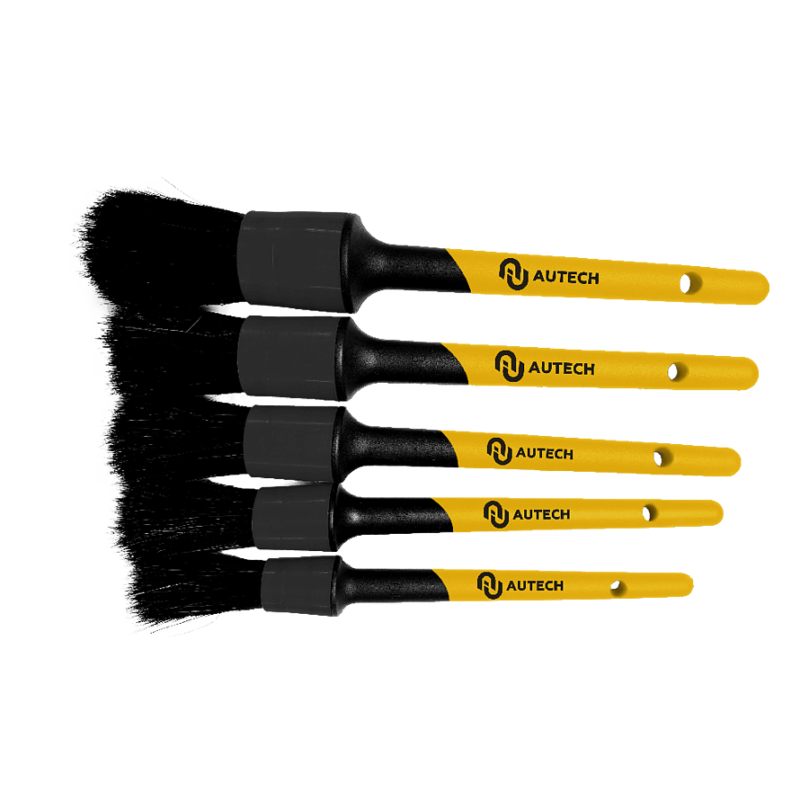 Кисточки из натуральной щетины чёрной свиньи, комплект 5 шт ( р-р 10,12,14,16,18)