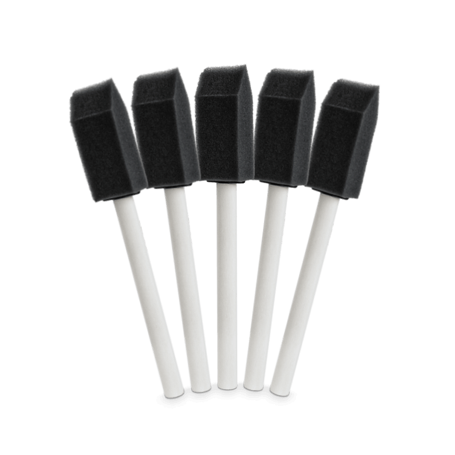 Губка- шпатель на деревянной ручке, комплект 5 шт.