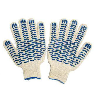 Перчатки х/б ПВХ "Волна" 5-нитка