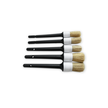 Кисточки из натурального волоса кабана, комплект 5шт ( размер 12, 14, 16, 18, 20)