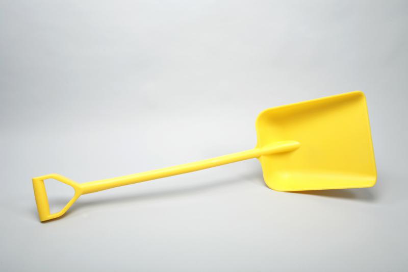 Лопата литая с длинной ручкой, полипропилен - 330х380х1330 мм., желтый 