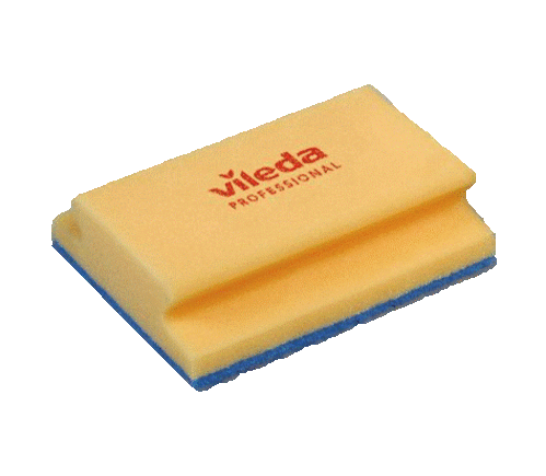 Губка Vileda Professional, Деликатная, синий абразив