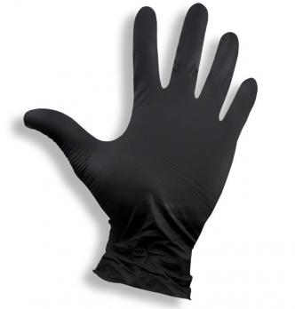 Перчатки нитриловые черные, высокая прочность, р-р M,пара