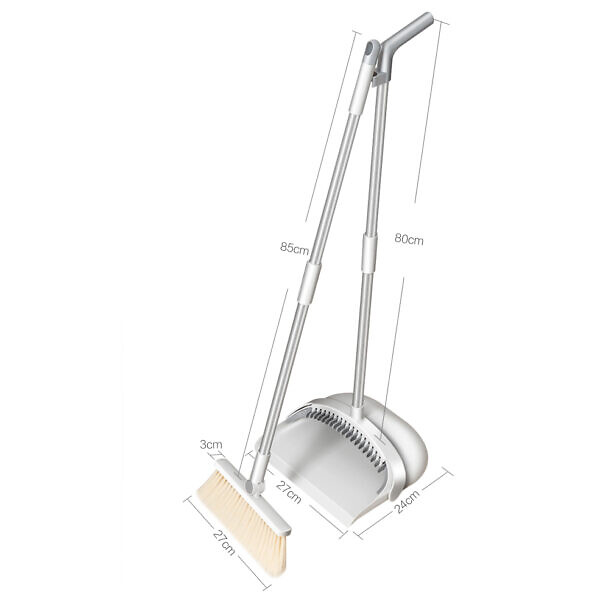 Совок с метлой ветрозащитный, серый