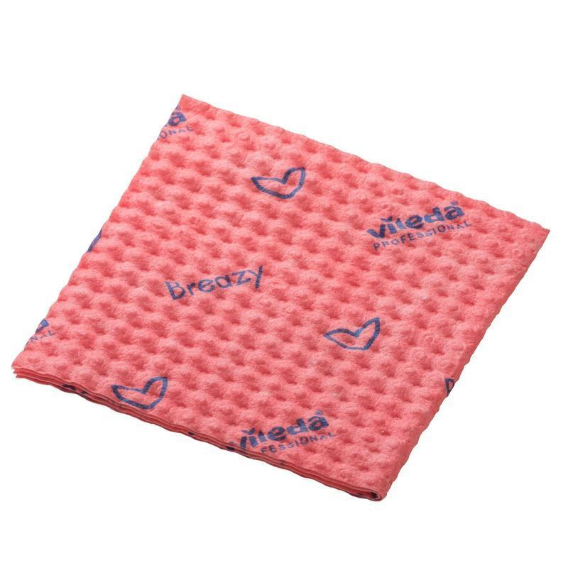 Салфетка Бризи Vileda Professional,вискоза, 36x35 см, красная