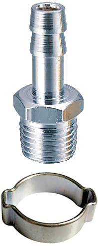 Переходник 1/4 внеш - елочка (8 мм; обжимное кольцо 8х13 мм)