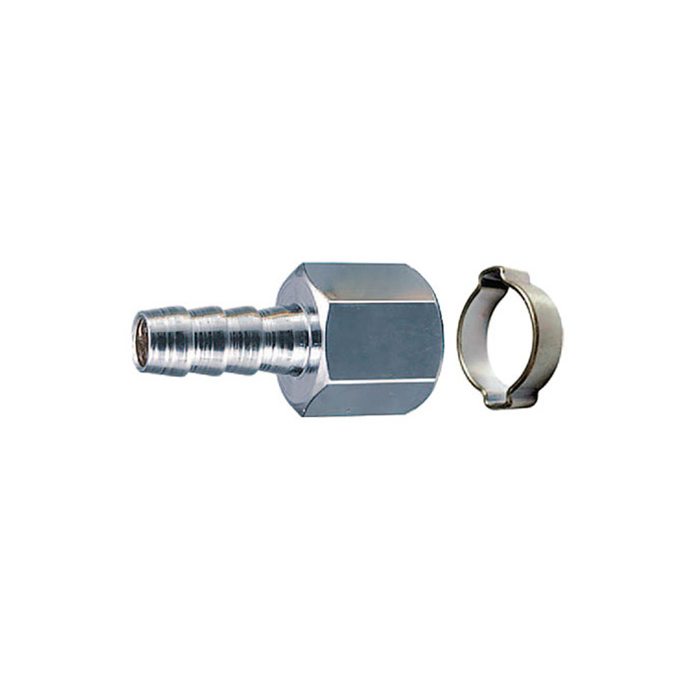 Переходник 1/4 внутр - елочка (10 мм; обжимное кольцо 10х15 мм)