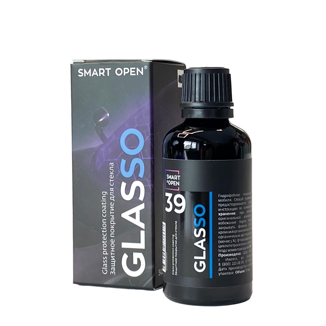 39 GLASSO Защитное покрытие для стекла,10 мл