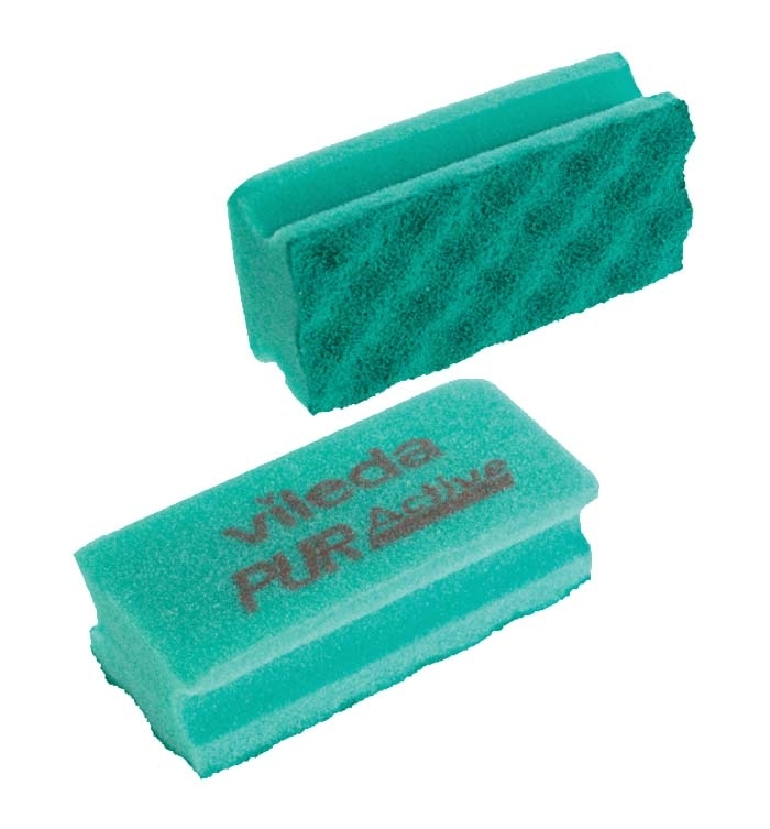 Губка Vileda Professional ПурАктив,140x63x45 мм,зеленая