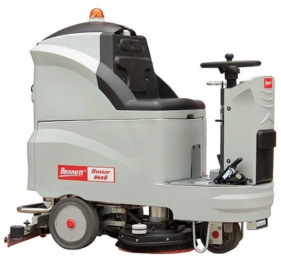 Bennett Hussar H860b с гелевым АКБ 226 А/ч Аккумуляторная поломоечная машина с местом оператора