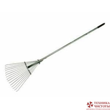 Грабли веерные раздвижные с металлической ручкой