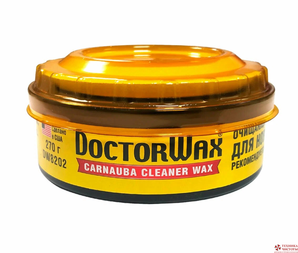 Полироль кузова DOCTOR WAX Карнауба для новых авто+ губка, 270 г