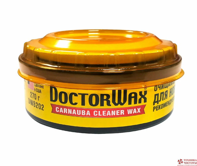 Полироль кузова DOCTOR WAX Карнауба для новых авто+ губка, 270 г
