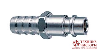 Разъемное соединение рапид (штуцер)-елочка 8 мм с обжимным кольцом 8х13 мм