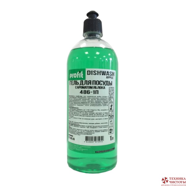 PROFIT DISH WASH Средство для мытья посуды Яблоко, 1л