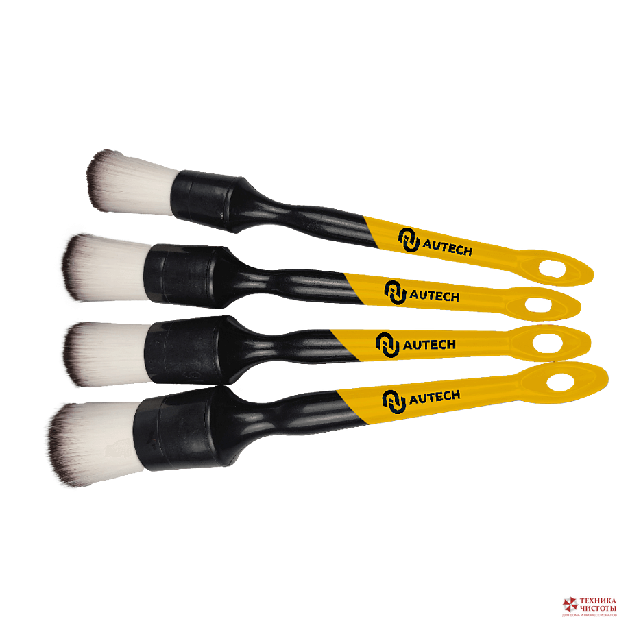 Кисточки с мягким искусственным ворсом, комплект 4 шт. Размер 10,12,16,20