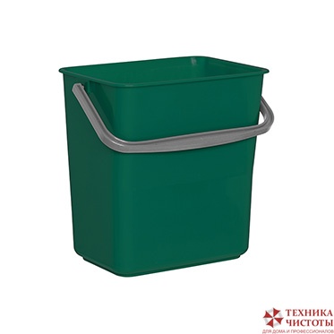 Ведро для тележки 6л, пластик, цвет зеленый