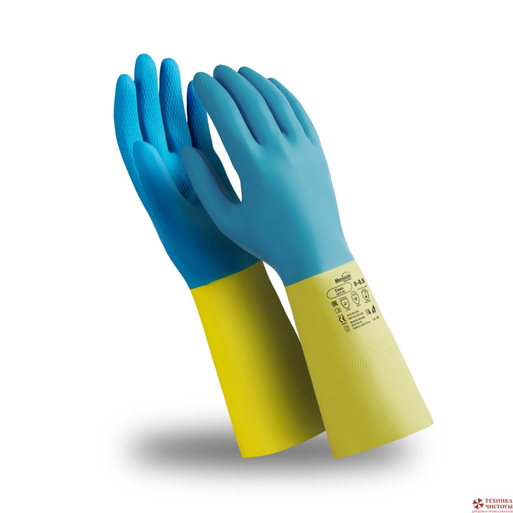 Перчатки резиновые, плотные,БиКолор, р-р XL,пара  