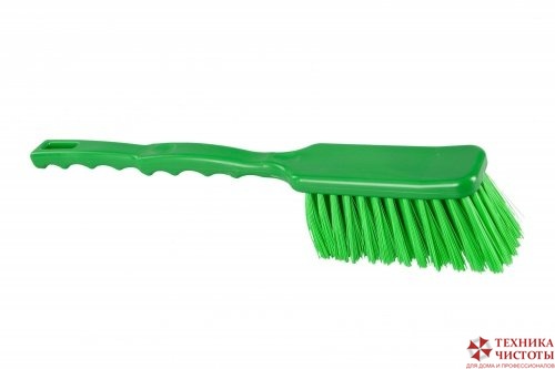 Щётка широкая с длинной ручкой – жёсткая 410х55 мм, зеленый