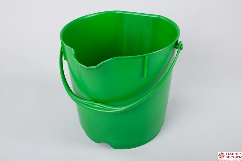Ведро 15 литров полипропилен, зеленый