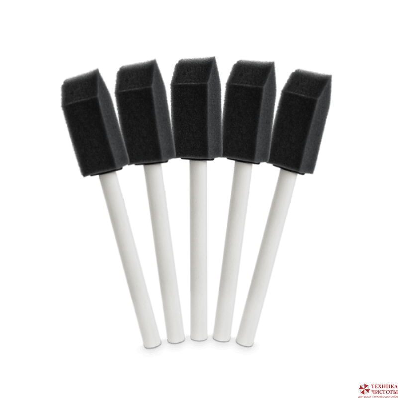 Губка- шпатель на деревянной ручке, комплект 5 шт.