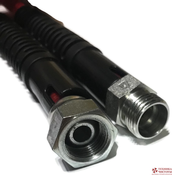 Шланг ВД CARWASH COMFORT DN06 для моек самообслуживания 5м, 200бар, 3/8 внеш-3/8 внутр синий