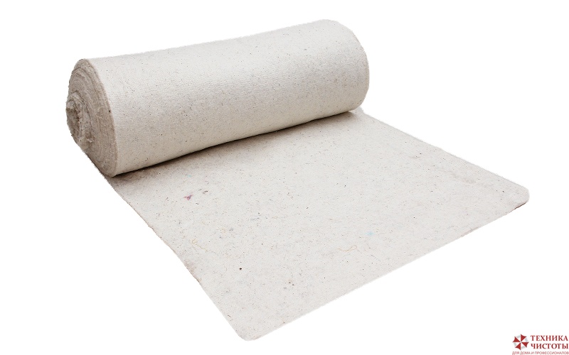 Полотно нетканое холстопрошивное белое, ширина 1,4 м, рулон 50 м