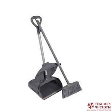 Комплект совок-ловушка с пластиковой крышкой + щетка