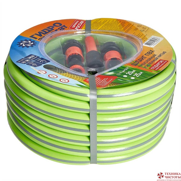 Шланг поливочный армированный 3- х сл, 3/4", 20 м с набором коннекторов