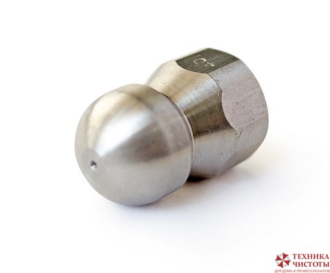 Форсунка каналопромывочная (с боем вперед и назад, вход 1/8внут, 1х3 отверстие, размер 060)