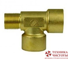Тройник 3/8 внеш - 3/8 внут - 3/8 внут, 350 бар, латунь
