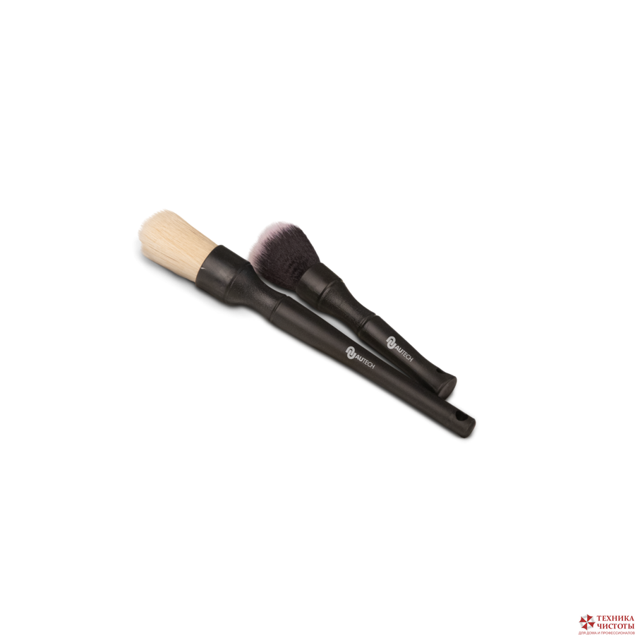 Кисточки черные для ухода за салоном автомобиля, комплект 2 шт