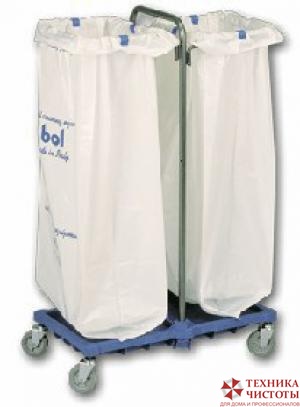 BOL Equipment Тележка для сбора мусора 10.113н металл (2х120 л)