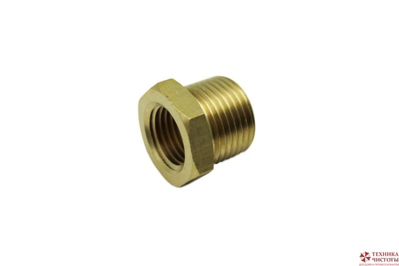 Переходник 1/8 внут - 1/4 внеш, 400bar, латунь