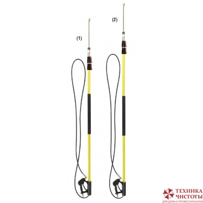 Насадка телескопическая высокого давления,  дл. 198см - 549см; вход 3/8"г  - выход 1/4"г 
