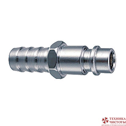 Разъемное соединение рапид (штуцер)-елочка 10мм с обжимным кольцом 10х15мм