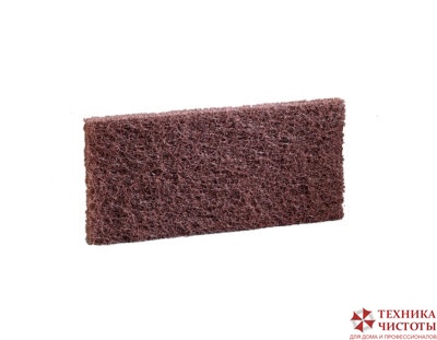 Абразивная губка жесткая, коричневая