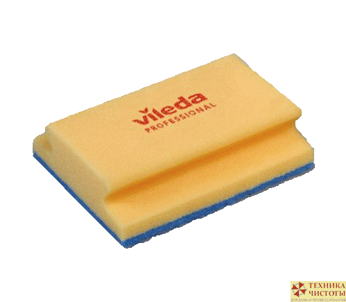 Губка Vileda Professional, Деликатная, синий абразив