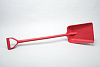 Лопата литая с длинной ручкой, полипропилен - 330х380х1330 мм., красный