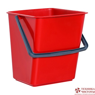 Ведро для тележки 18л, пластик, цвет красный