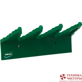 Настенный держатель для инвентаря, 240 мм,зеленый