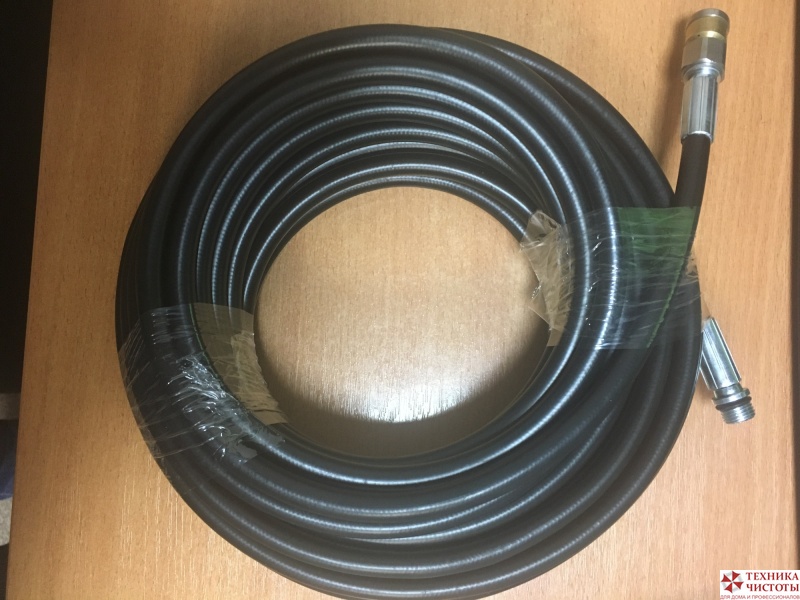 Шланг каналопромывочный ПВХ 10м, штуцер 1/4 - форсунка вращающаяся 035