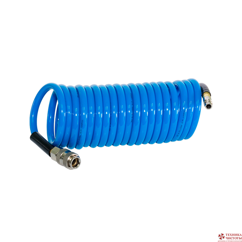 Шланг для компрессора спиральный 5 м Fubag (рапид, полиуретан)