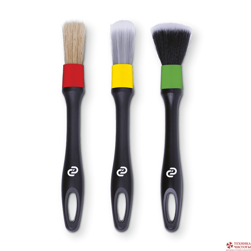 Кисточки для очистки салона авто Interior Brush Set, комплект 3 шт