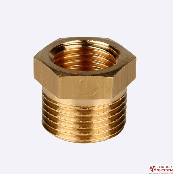 Переходник 1/4 внут - 3/8 внеш, 400bar, латунь
