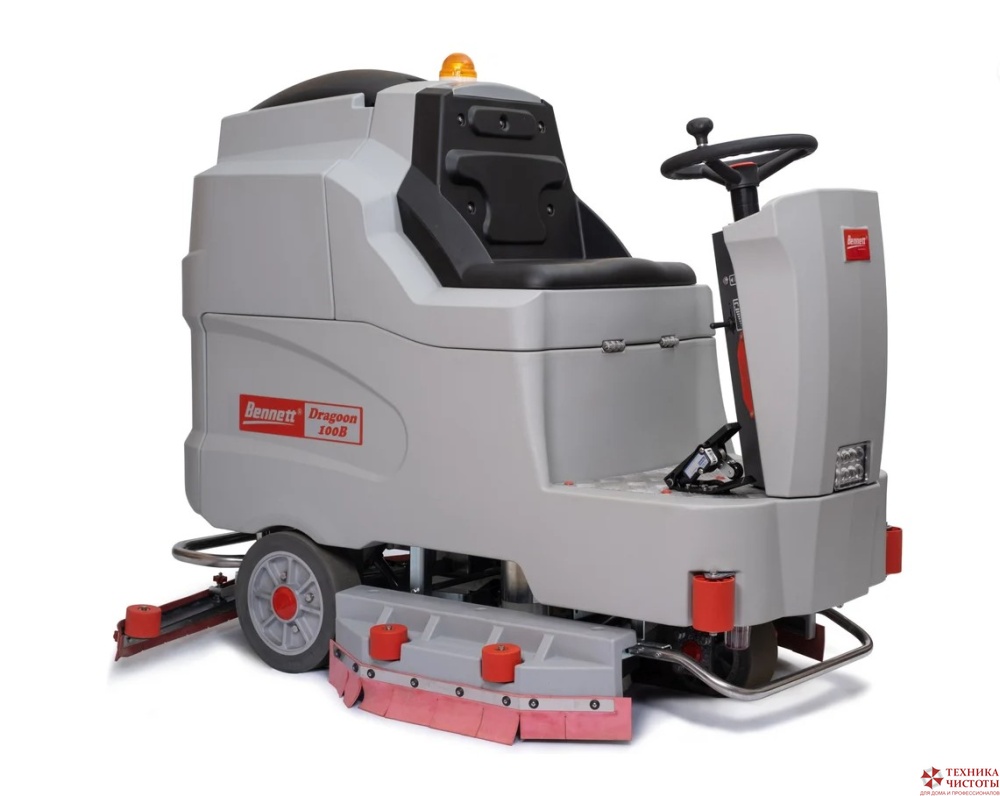Bennett Dragoon D100bPLUS с гелевым АКБ 226А/ч Аккумуляторная поломоечная машина с местом оператора